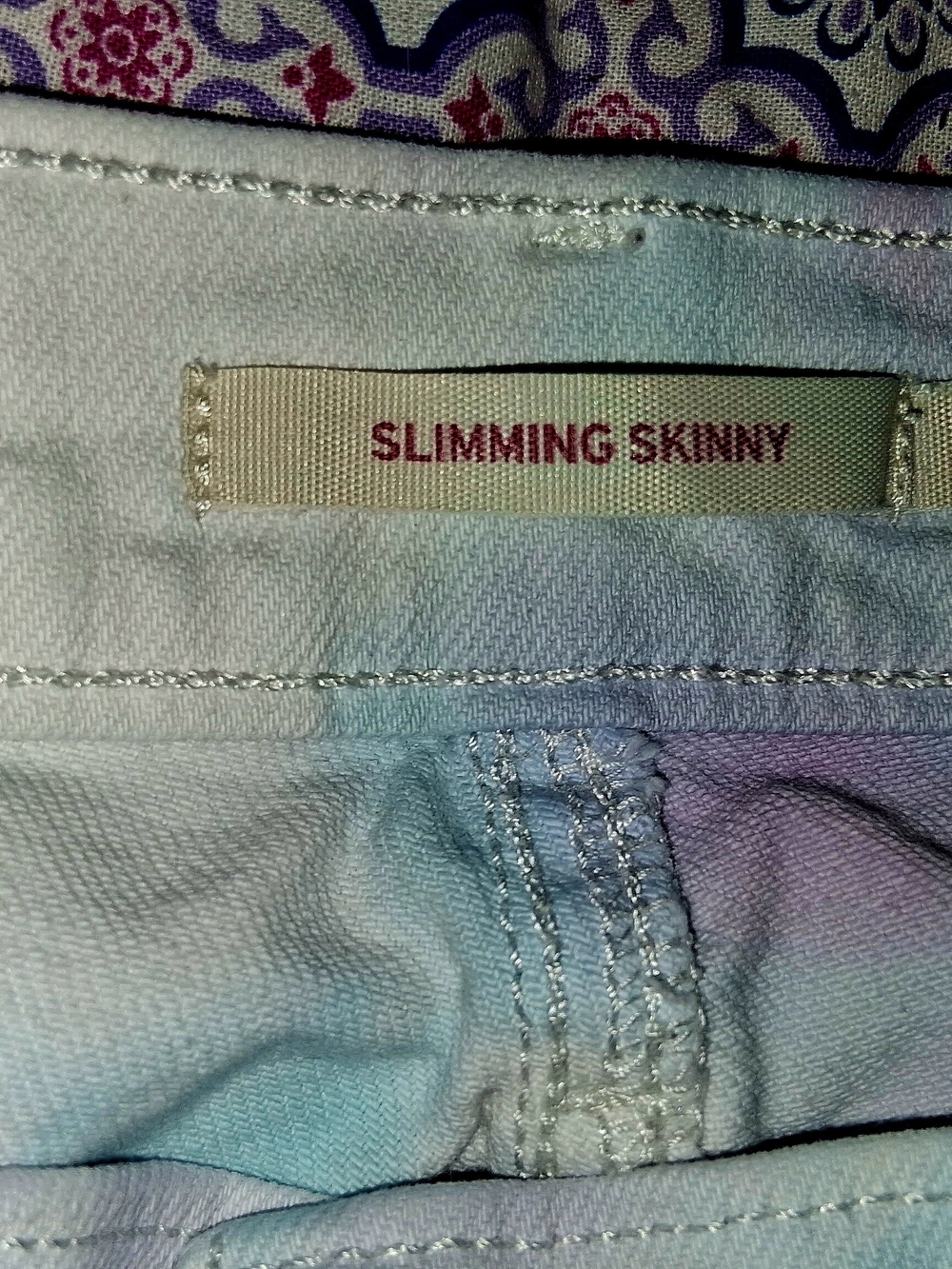 Levi's Pastel Tie-Dye Ankle Jeans - Light Blue, Lavender, Mint - Picture 4 of 4